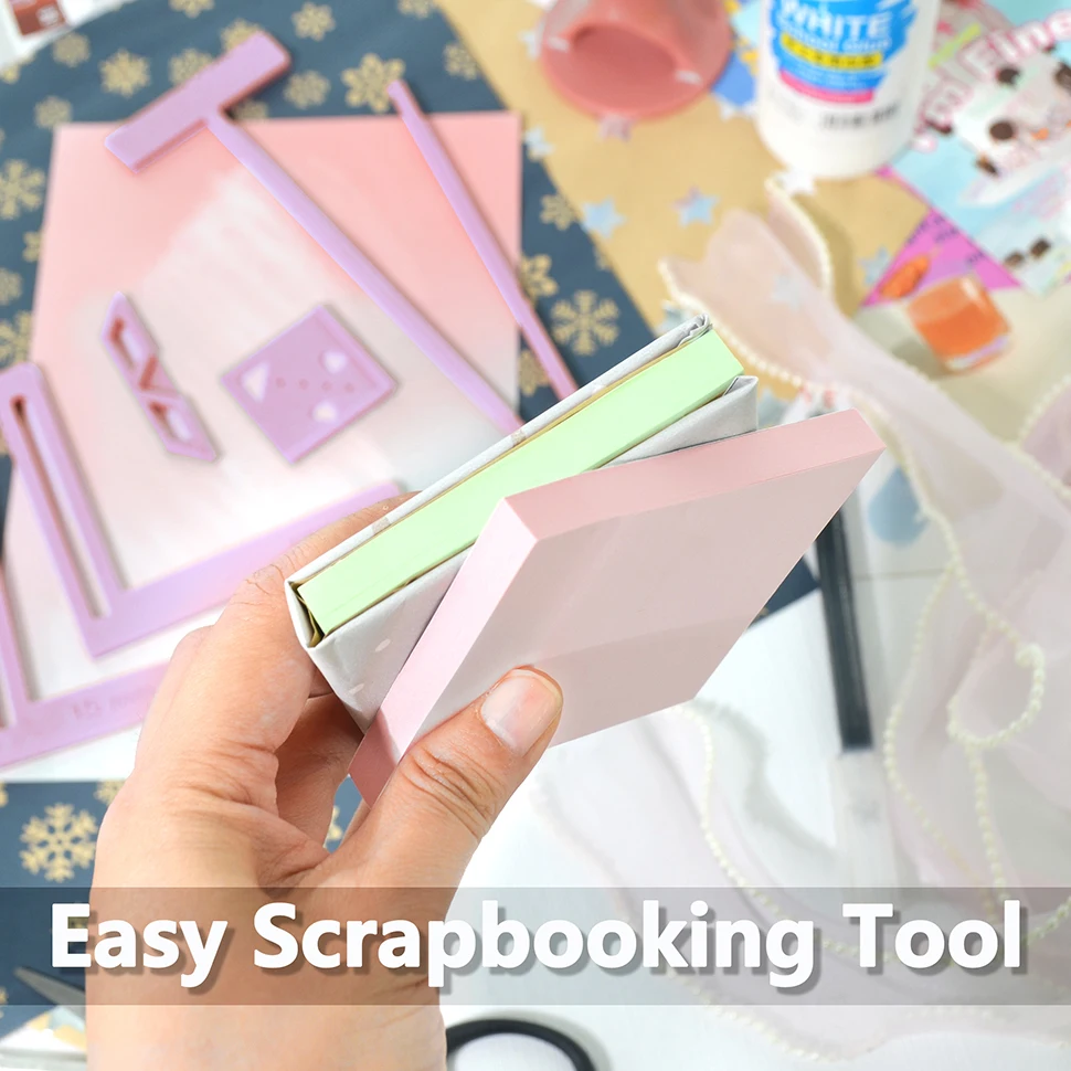 Description Picture 5 of item6Pcs Book binding kit Easy Scrapbooking Tool for Starter, Complete Great Stencils and Cutter Guide Kit Notebook Journal Handbook