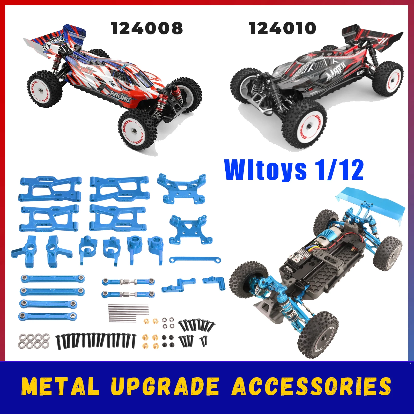NEW WLtoys 124008 1/12 4WD 2.4G 60km/h High Speed Brushless Motor