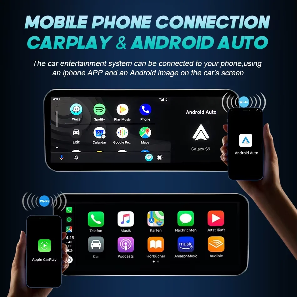 Schermo touch screen wireless da 7 pollici con Carplay e Android Auto per Audi A6 C6 4F Q7 4L, autoradio multimediale con sistema Linux. - Image 4