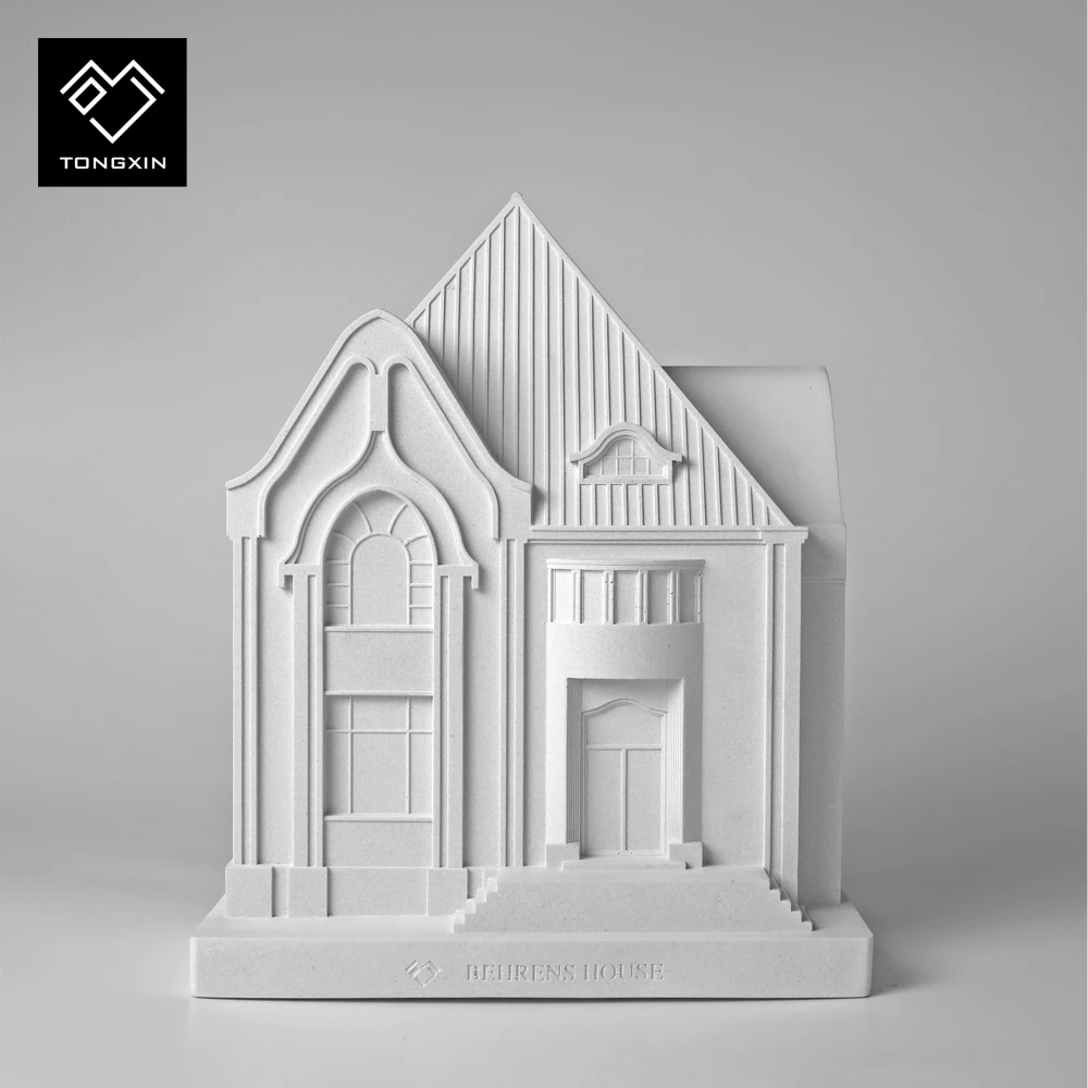

Behrens House | Concrete European architectural model cement home living room entrance office decoration ornaments