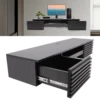 Floating Desk with Pull Out Drawer, Wall Mounted Laptop Computer Write Study Table Multifunctional Workstation Office Organizer 1