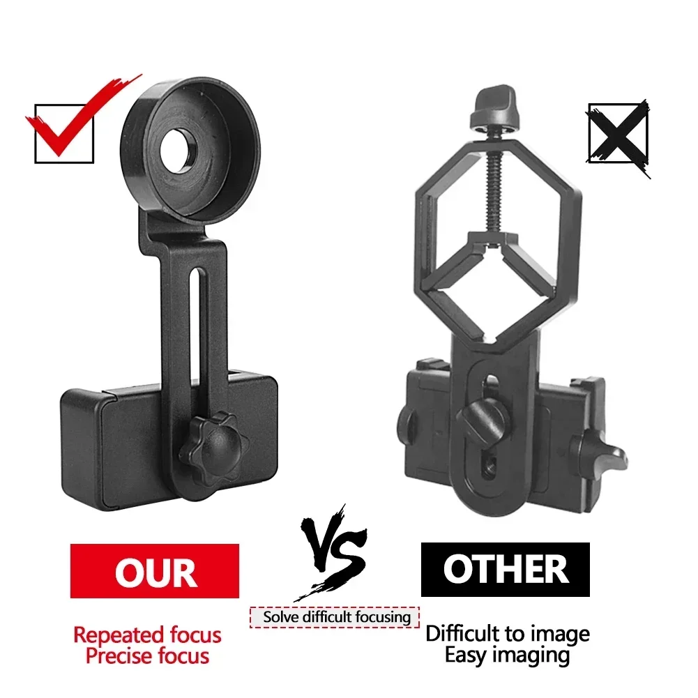 Cell Phone Adapter Clip Universal Connect Spring Clip Portable Monocular Spotting Scope Telescope Bracket Assist Photography