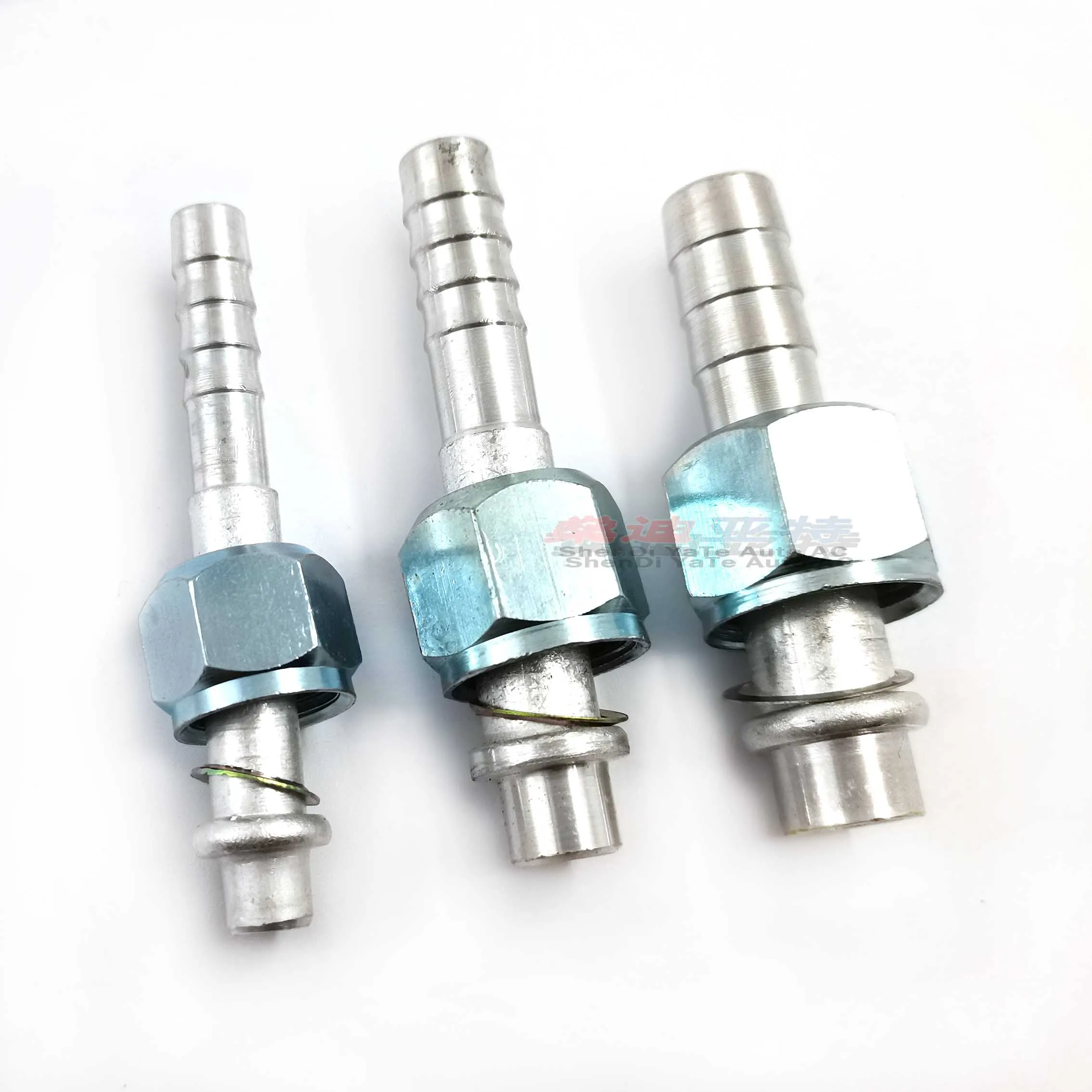 15pcs #6 #8 #10 Aluminum AC Barb Fitting Straight O-Ring Female Thread 5/8"-18 3/4"-16 7/8"-14 For A/C Air Conditioning Hose