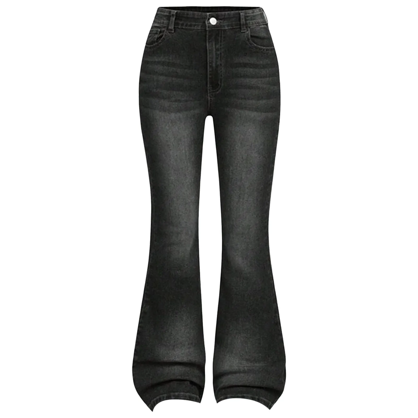 ملابس الفتيات الصغيرات للأطفال توين جينز متوهج طويل جرس سفلي واسع الساق من قماش الدنيم سروال ضيق متوهج سروال فستان للفتيات الصغيرات