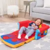 Furniture 2-in-1 Flip Open Foam Couch Bed Sleeper Sofa Kid's Furniture for Ages 18 Months and Up, Elmo 2