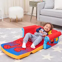 Furniture 2-in-1 Flip Open Foam Couch Bed Sleeper Sofa Kid's Furniture for Ages 18 Months and Up, Elmo 2