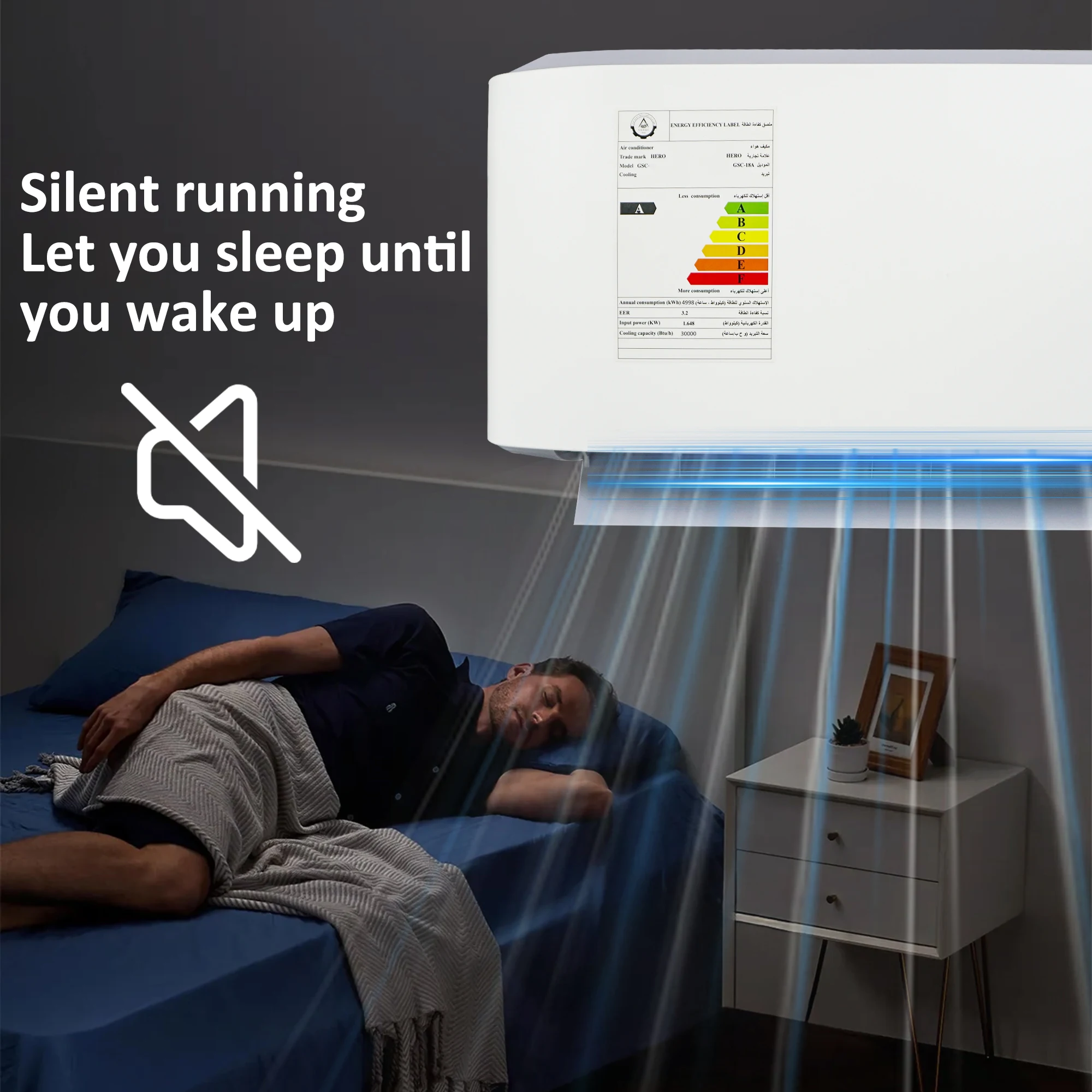 T1 Tropical Air Conditioner 30000BTU Living Room Refrigeration Air Conditioner Wall Mounted European Air Conditioner 4