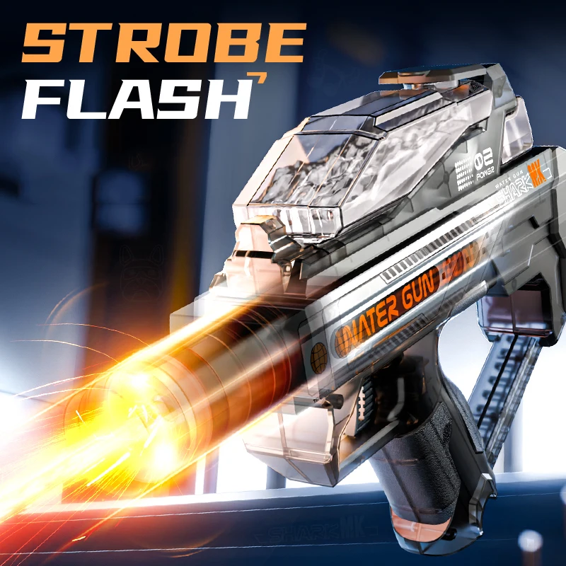 Pistolet à eau électrique avec lumières et sons pour enfants_voghion.com