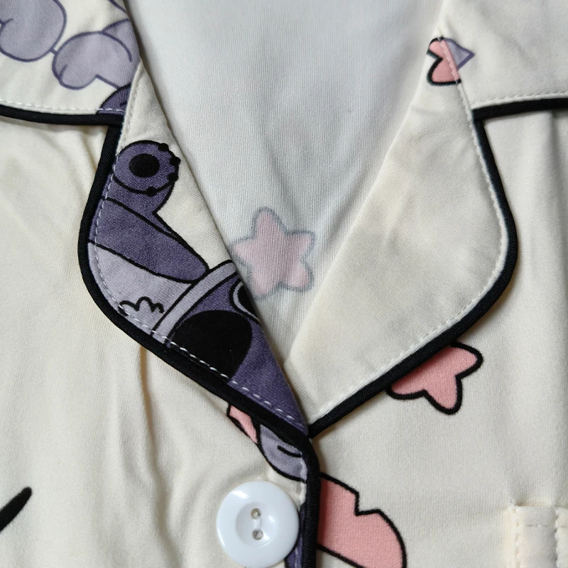 2pcs Stitch Print Kids Pajama Set – Long Sleeve Top & Pants for Boys & Girls 5