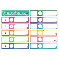 12 PCS Daily Schedule Cards Dry Eraser Cards kid children Schedule Pocket Chart for Classroom / Home 1