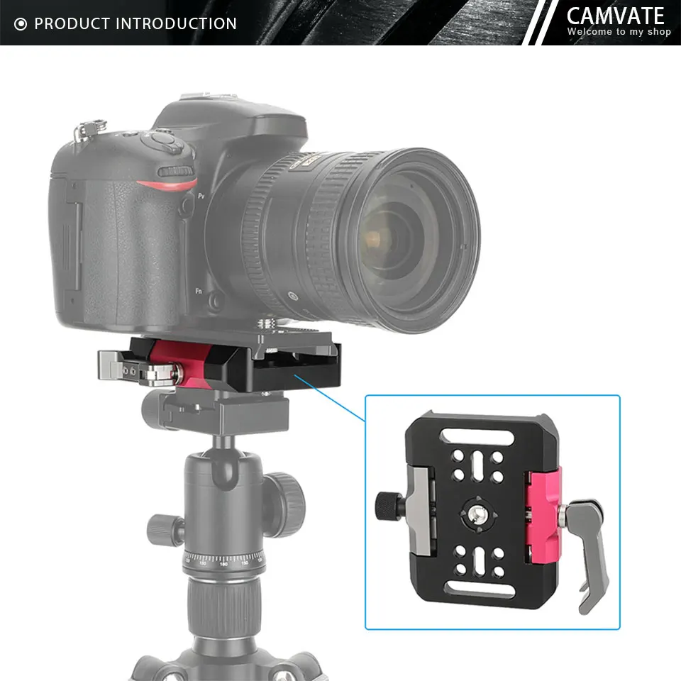 Arca-type Quick Release Clamp Manfrotto Baseplate For DSLR Camera Cage, Gimbal a