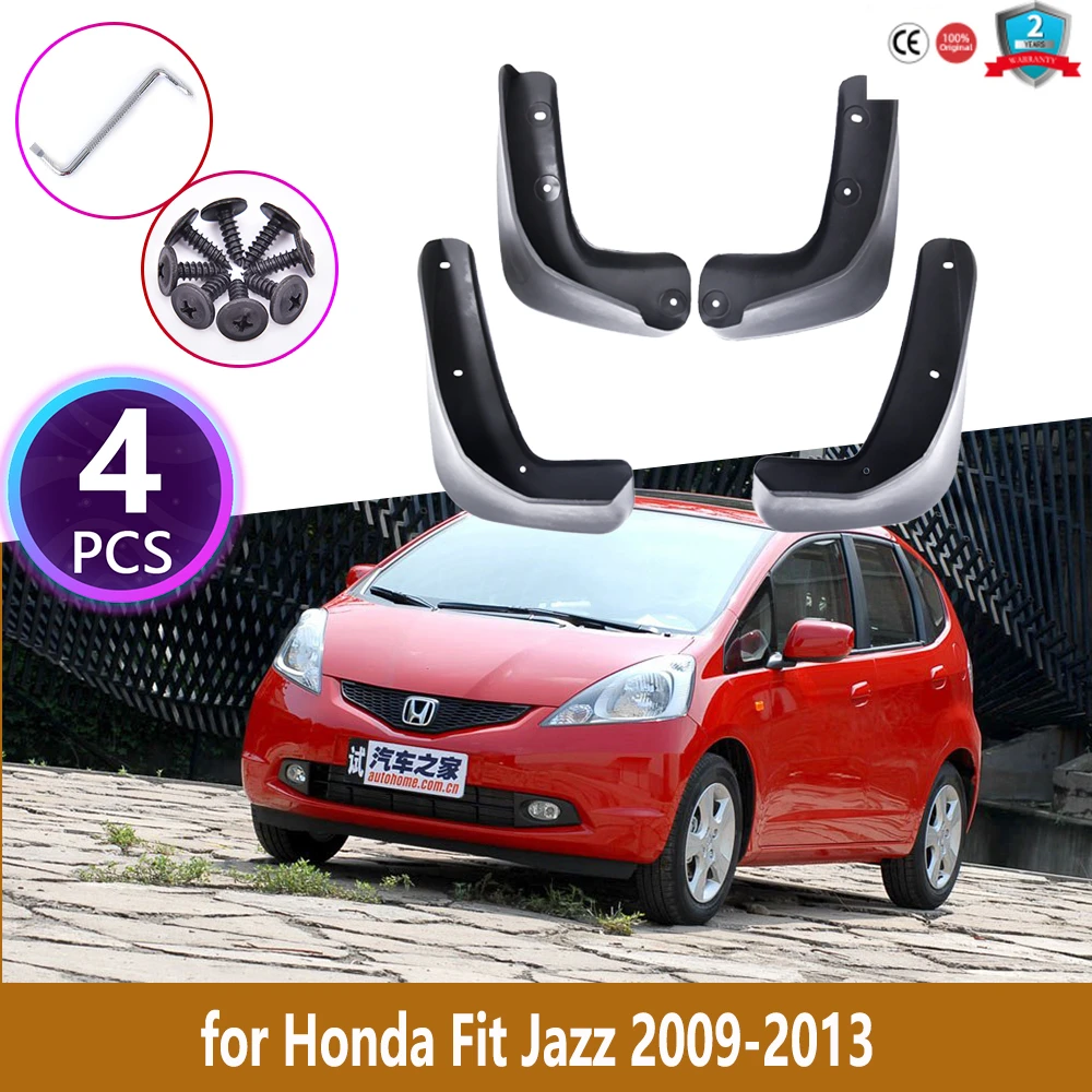 4pcs Rear Mudguards For Honda Fit Jazz 2009 2010 2011 2012 2013