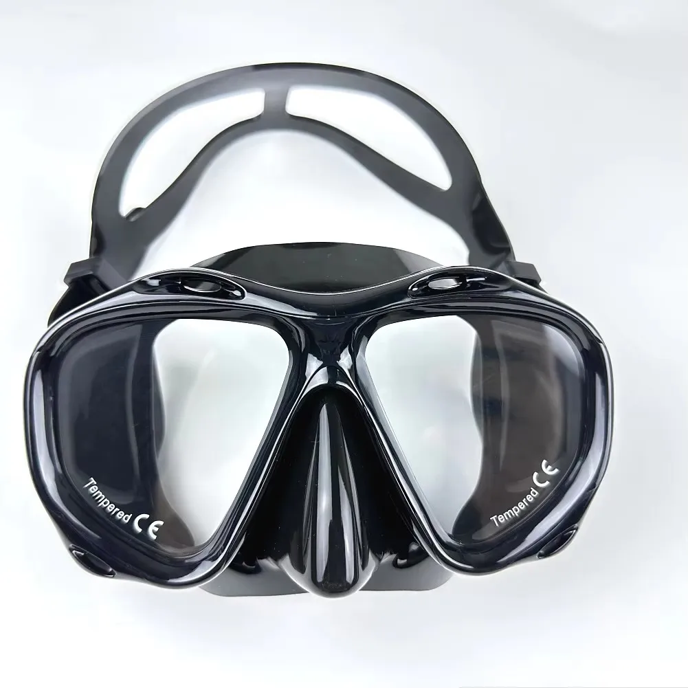 Dual Lens Snorkeling Mask Adults Soft Skirt Scuba Diving Face Mask Anti-Leak Design