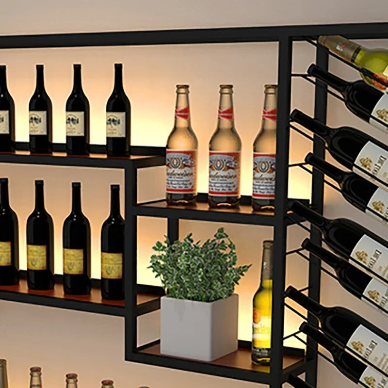 Whisky Club Bar Cabinet Small Metal Unique Holder Wine Cabinets Modern Industrial Restaurant Adega Barzinho Hotel Furnitures