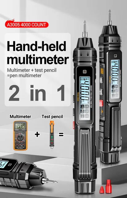 ANENG A3005 Multimetro Digale A Penna Con 4000 Conteggi, Misuratore - Foto 7