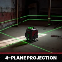 YEVOLT YVGLL4XS16 générateur de niveau Laser 4 planches 16 lignes marquage de sol d'entrepôt à spectre complet plage de travail de 30 m de haute précision 5
