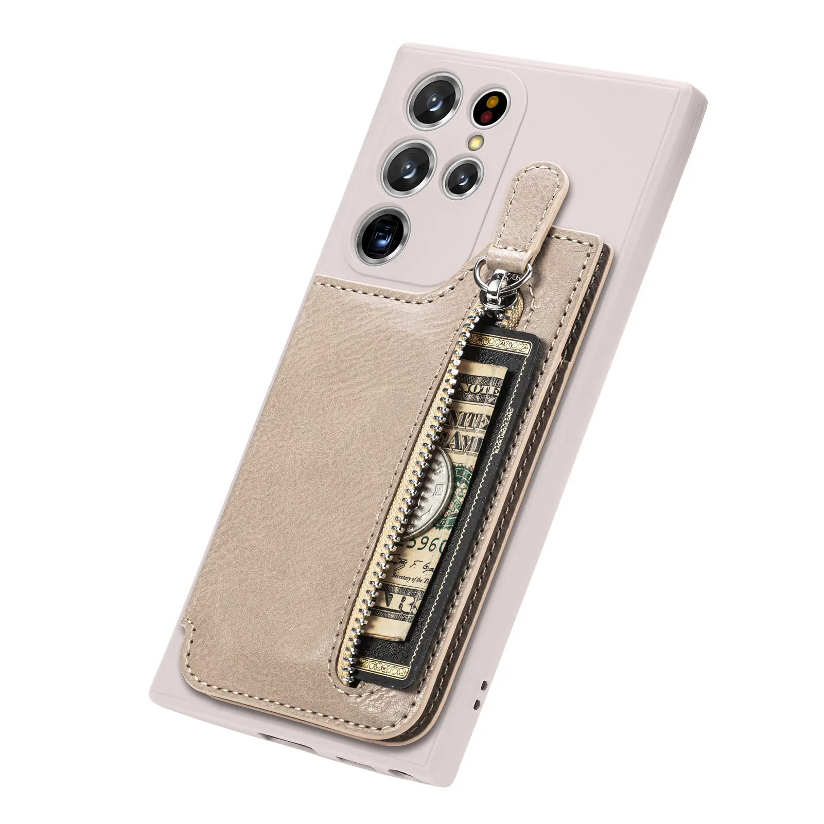 Premium Zipper Wallet with Card Holder Phone Case Cover
