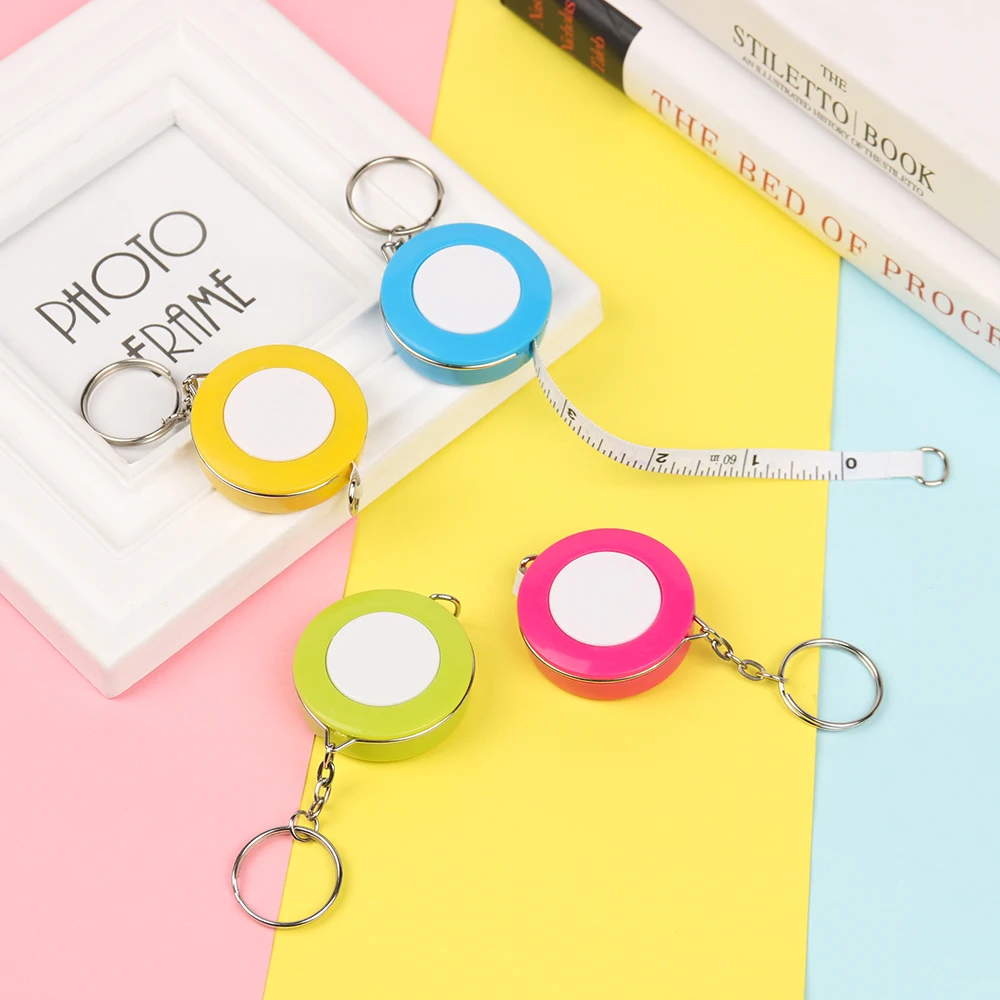 Colorful Plastic Camping Tape Measure Keychain Tool