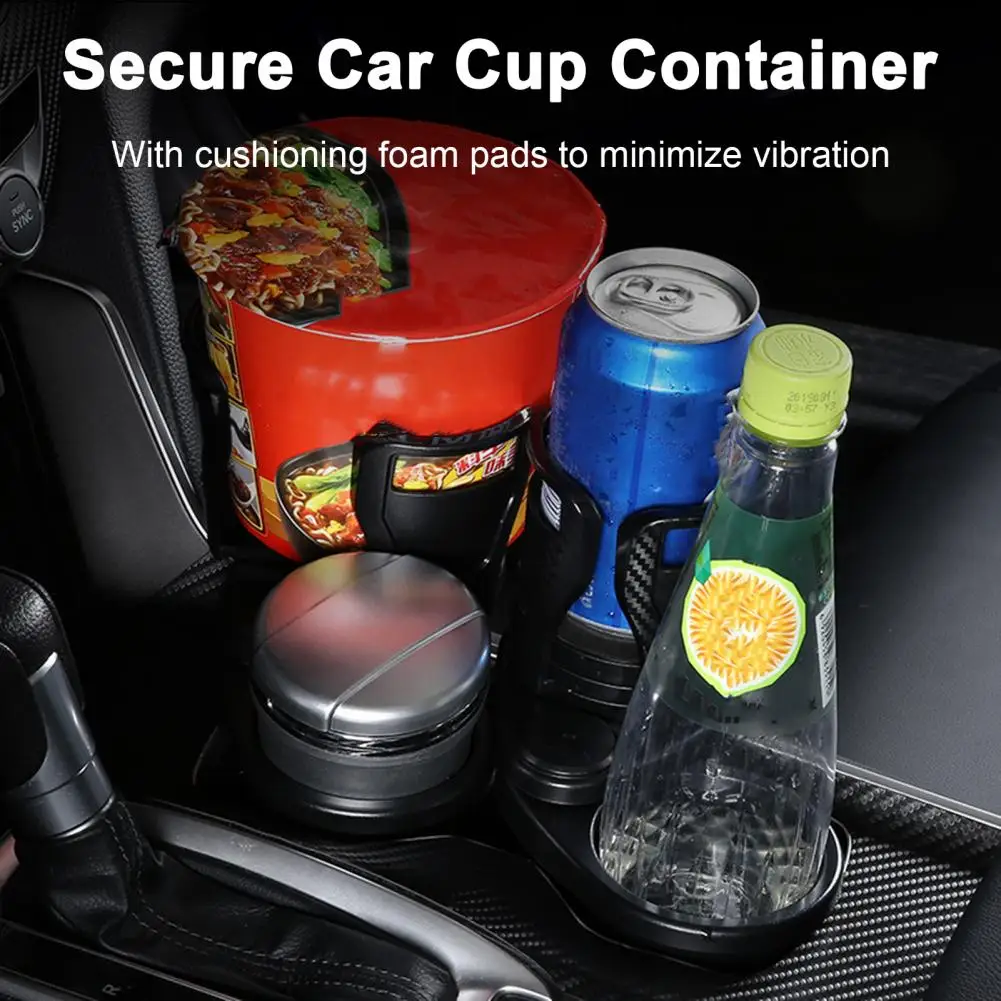 Stable Car Cup Holder Cushioning Sponge Pads Car Cup Holder Versatile Car Cup Holder Expander Adjustable Base Double for Storage