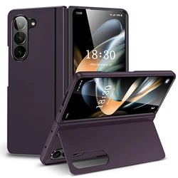Premium Anti-Fall Full Protection Cover with Bracket for Samsung Z Fold5 (PURPLE)