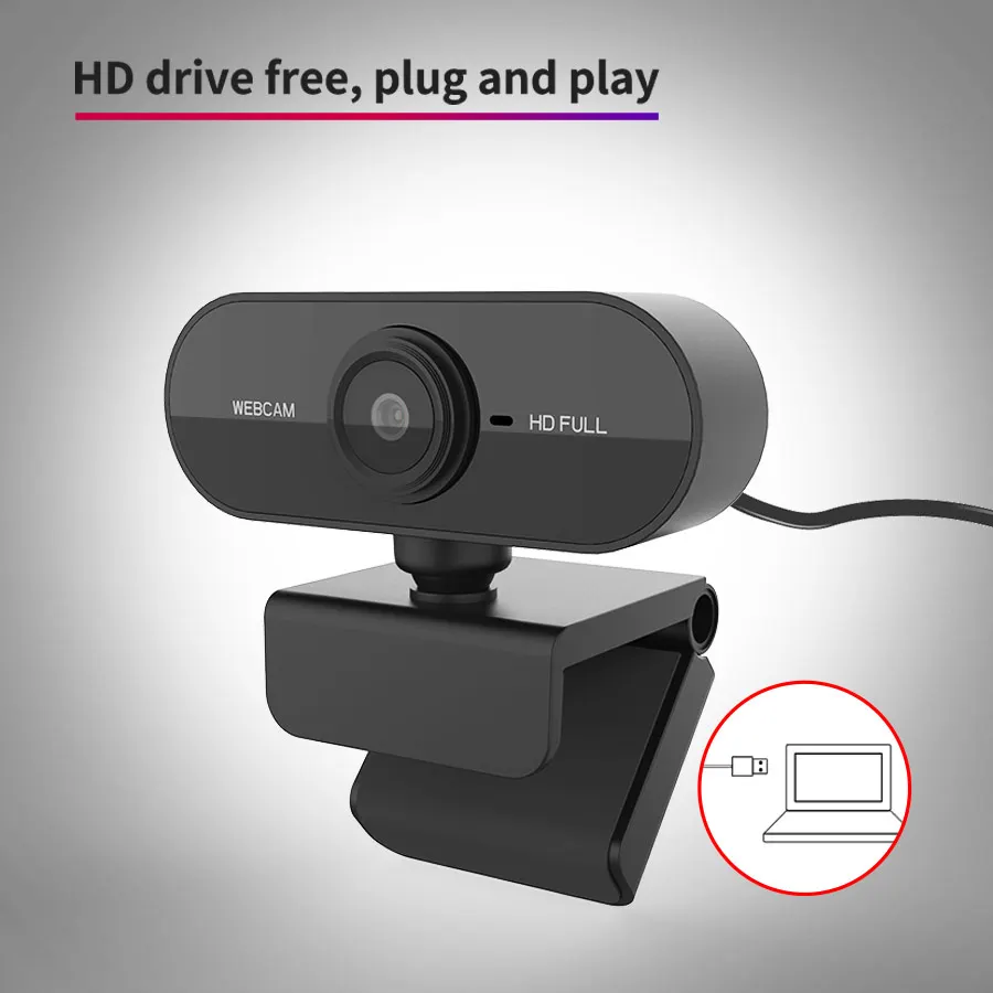 HD 1080P network camera with microphone USB plug suitable for rotating mini cameras on PCs, laptops, and camera pc webcam pc web camera computer camera