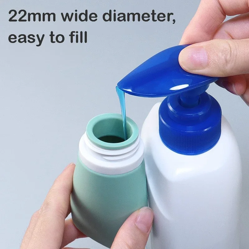 90ml travel silicone travel dispensing bottle flat cosmetic storage bottle wash and skin care product dispensing set