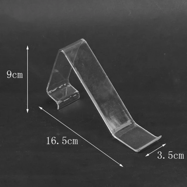 Tiszta L-Alakú Akril Cipő Ract Holder Kiskereskedelmi Üzlet Kijelző Műanyag Állvány Polcja - Image 4
