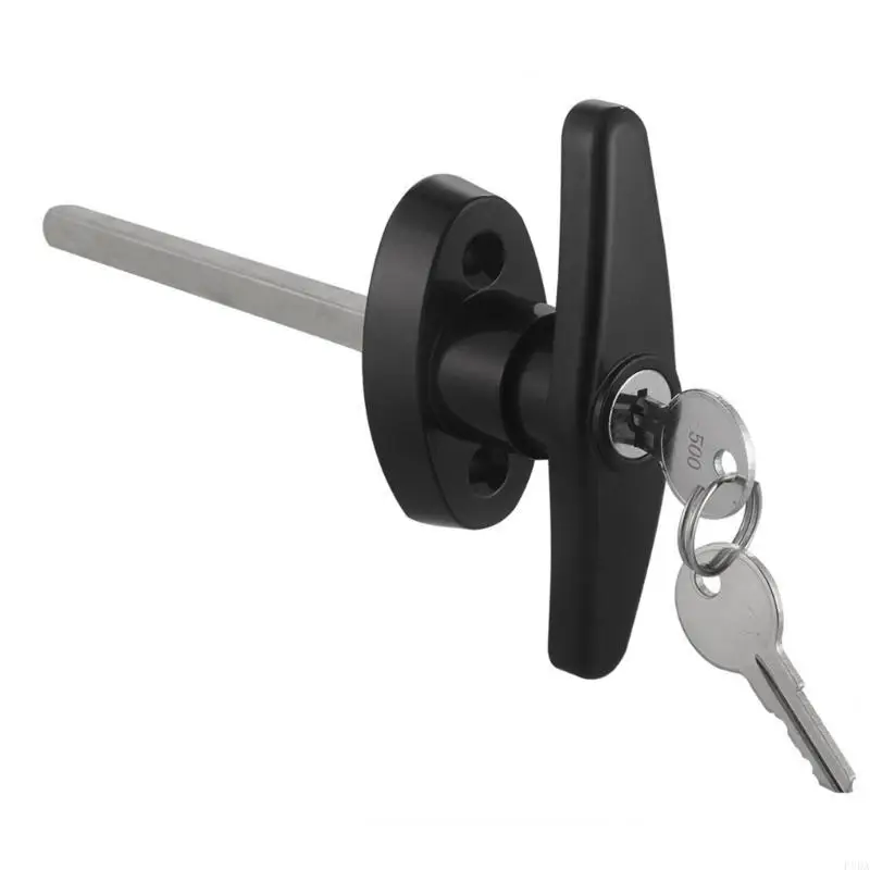 P8DA Shed Door Lock set Multifunction Long Handle Lock with Key for Easy Installation