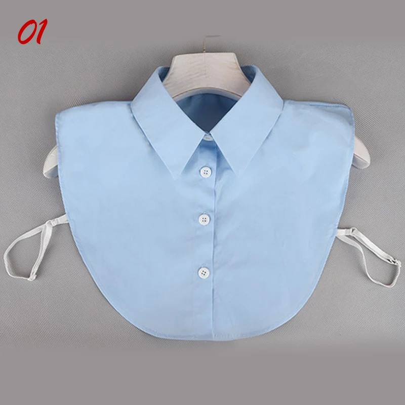 

Women Detachable Fake Collar Shirt Clothing Accessories Decoration Half Shirt Under Sweater Apel Stripe Shirt Fashion Versatile
