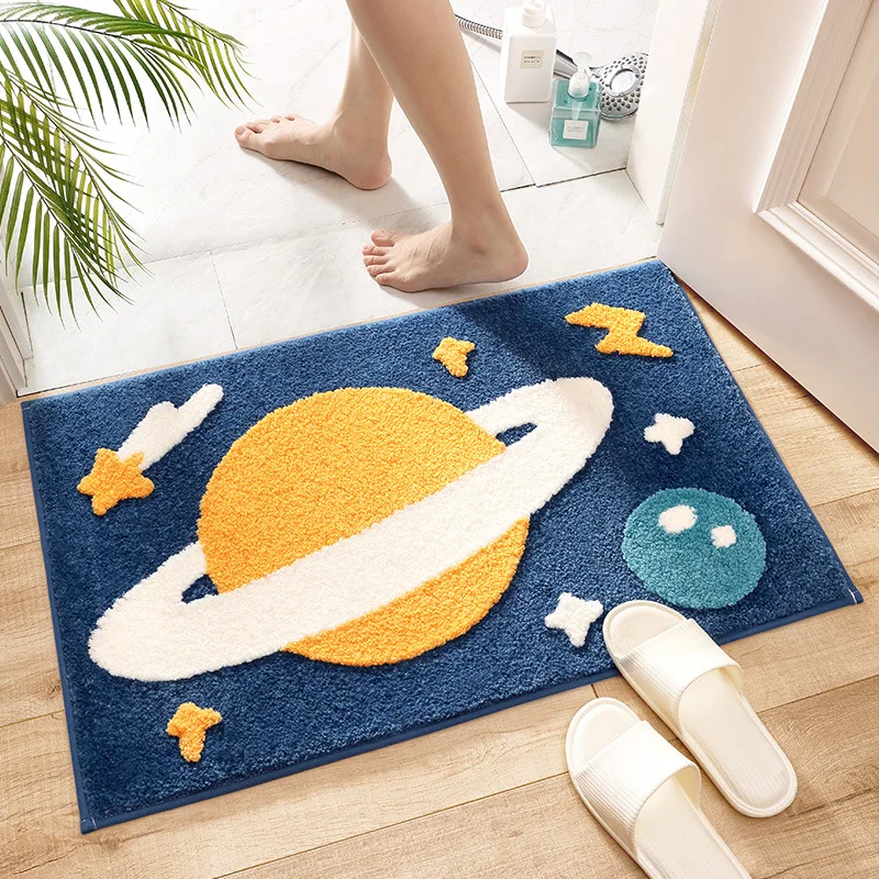 Lacomfy - Alfombra de baño para niños, absorbente de agua, bonita alfombra  para la habitación de los niños, tapete de ducha antideslizante lavable