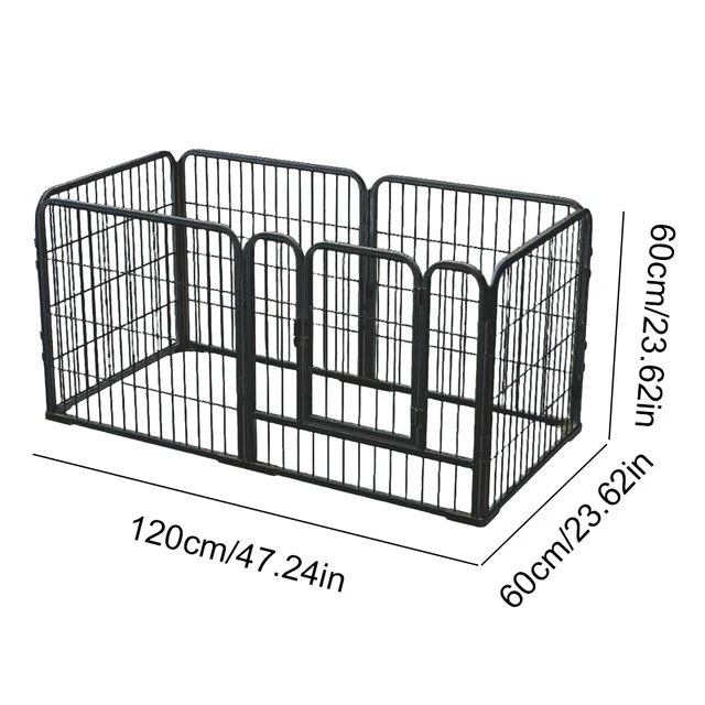 6 Panels Exercise Puppy Kennel Cage Foldable Heavy Duty Dog Cage Heavy Duty Dog Exercise Fence for Dog Cat Rabbit Pet Exercise 6