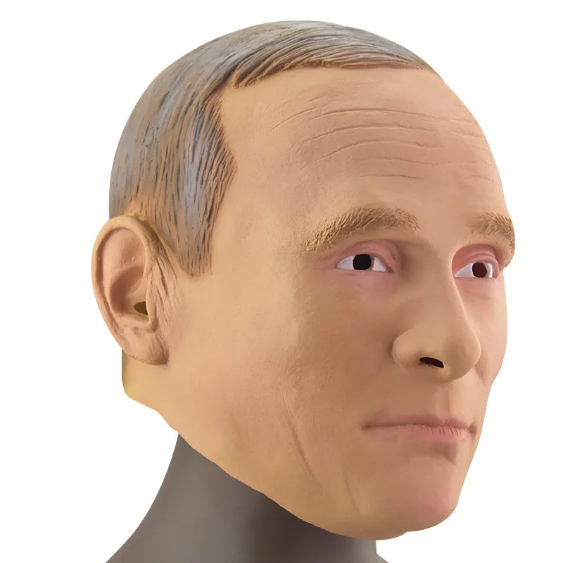 

Latex Realistic Old Man Mask Human Male Head Halloween Carnival Mask Costume Dress Russian President Vladimir Putin