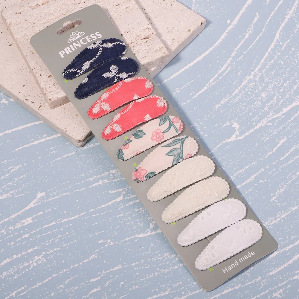 10pcs/set Embroidery Printed Snap Hair Clips for Girls Kids BB Hairpins Color 18 Sacd0e3afafd04a09aab89680eae6c514R