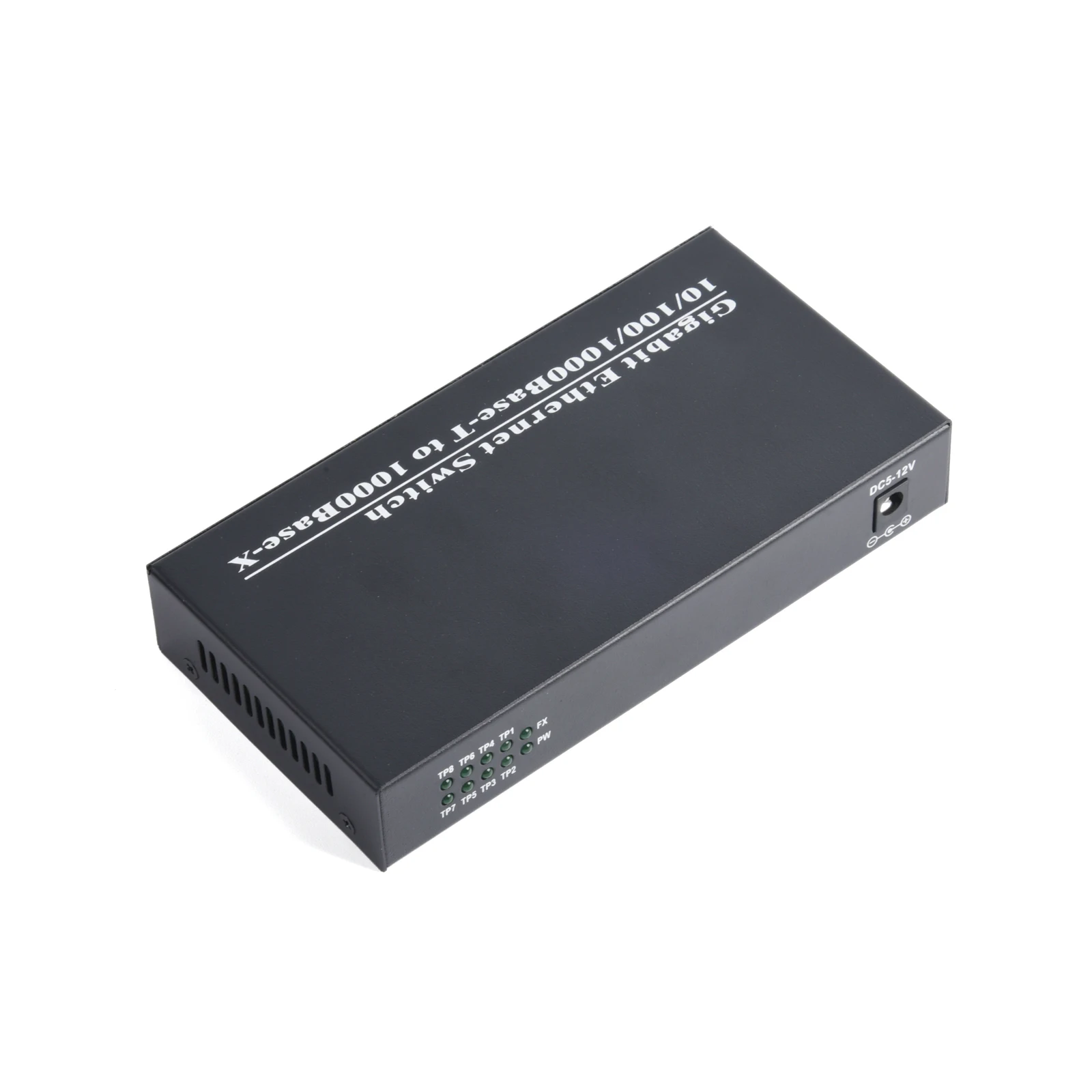 1PCS Gigabit SFP Media Converter 1 SFP to 8 RJ45 Transceiver 10/100/1000M Fiber Optic Switch With 3KM/20KM LC/SC Module