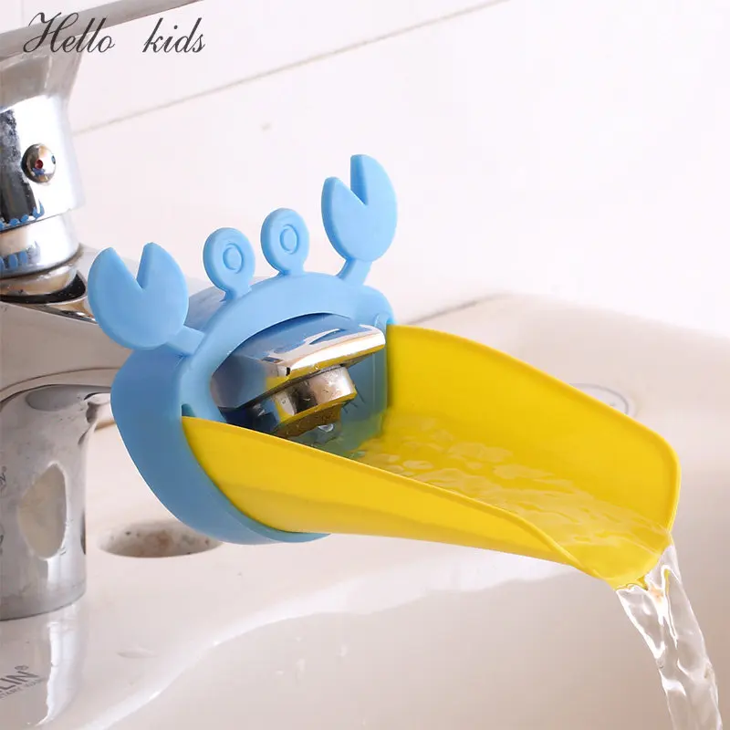 Crab Cartoon Faucet Extension Children's Guide Sink Hand Sanitizer Handwashing Tools Extension of The Water Trough Bathroom
