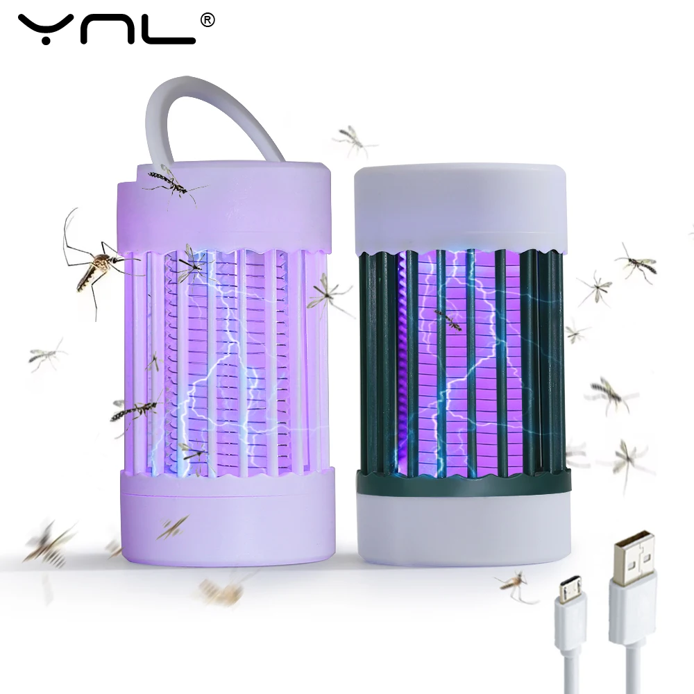 USB Recharge Electric Shock Mosquito Killer Lamp UV Light Anti Mosquito Fly Insect Trap Outdoor Camping Lighting Lights