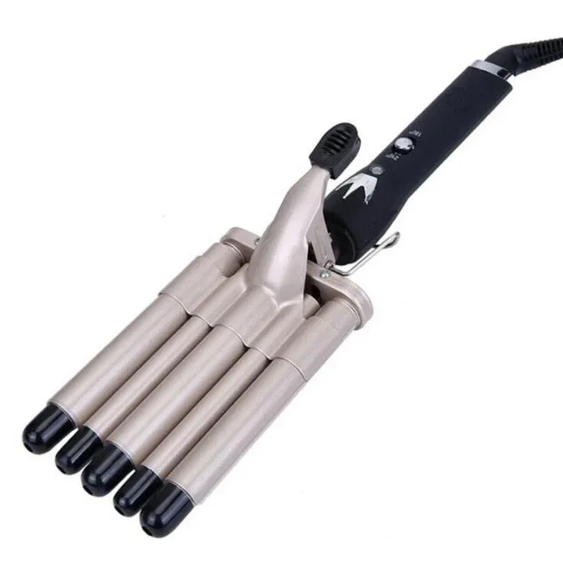 Portable Quick Heating Ceramic Curling Iron 5 Tubes