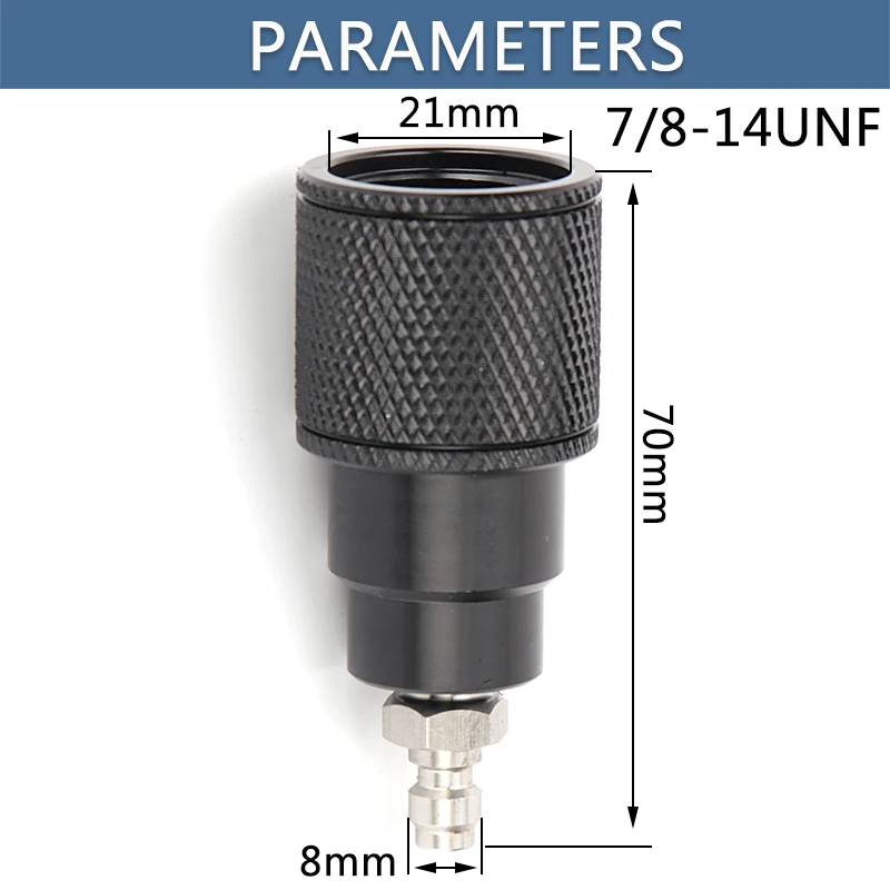 Air pump parts High Pressure PCP Condor Refill Adapter Hand Pump Valve 8mm Filling Head 7/8-14UNF Thread 40mpa Quick Disconnect