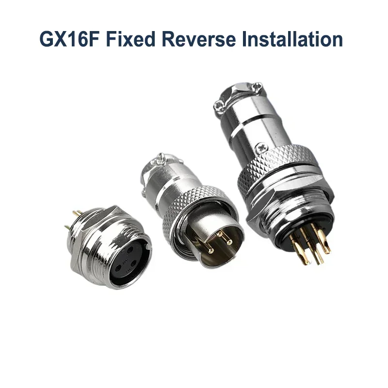 

Aviation Plug and Socket GX16F-2-3-4-5-6-7-8PIN Connector Reversed Installation 16MF Male and Female Connector