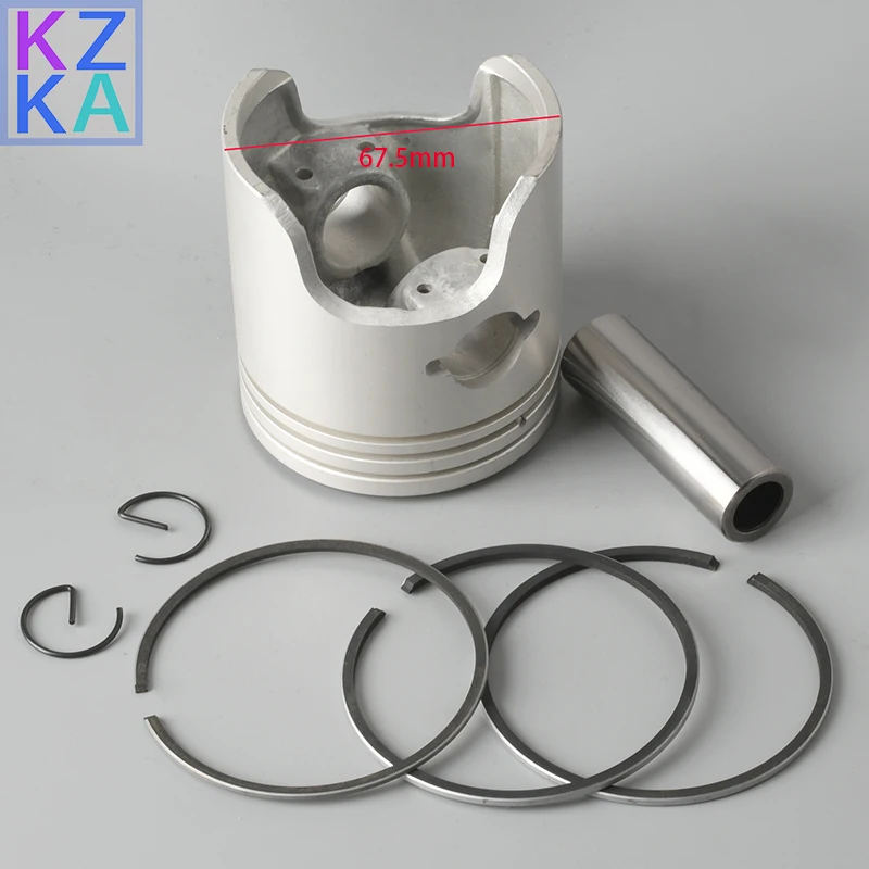 

6H4-11636 Piston and 3 Rings Kit +0.50MM O/S For Yamaha Outboard Engine 2 Stroke 25HP 40HP 50HP 67.5MM 6H4-11636-01 Boat Engine