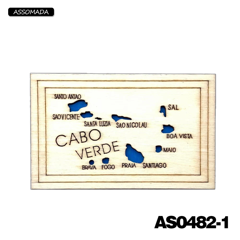 3D Cabo Verde Afrika Koelkast Magneet Reizen Souvenir Gift Hars Craft