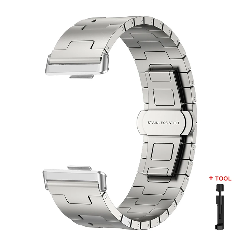 Luxury Titanium Metal Strap with Folding Clasp