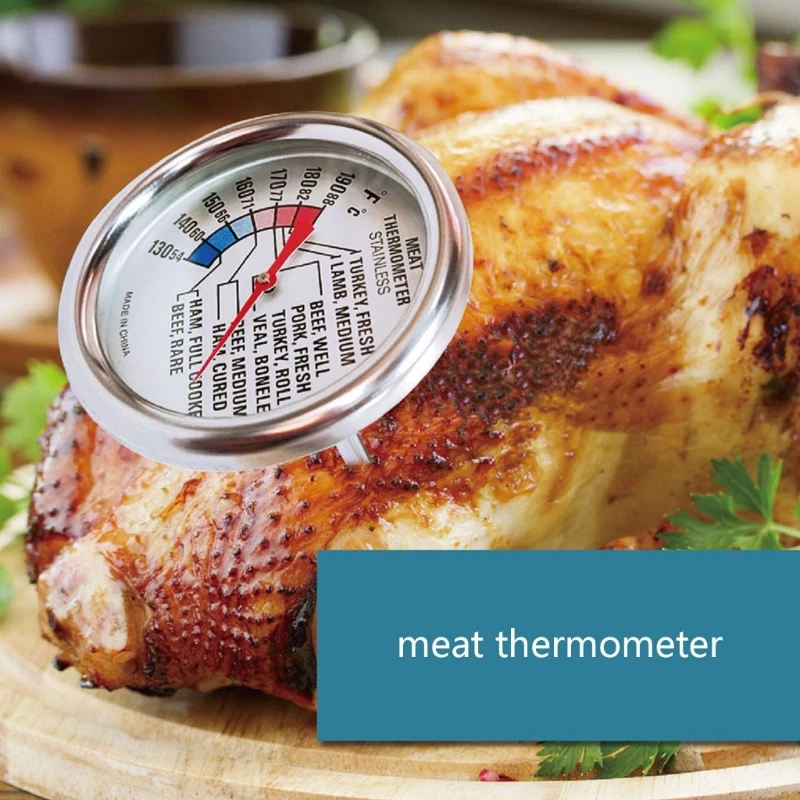 2.5 inch Large Dial Poultry Meat Thermometer Roasting Thermometer