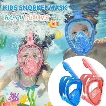 Professional Snorkeling Diving Mask Foldable 180 Degree Underwater Scuba Full Face Snorkel Mask Anti Fog Goggles for Kids Swim 1