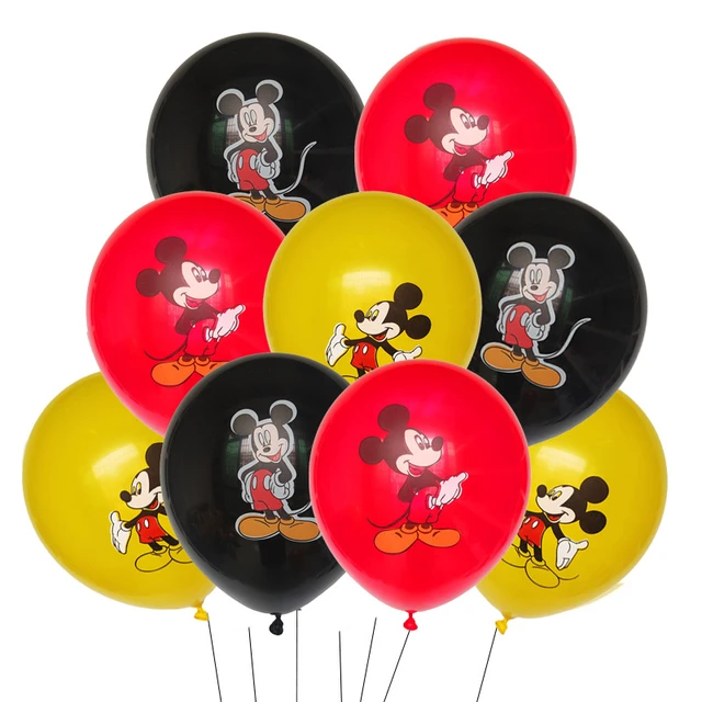 Set 12 Globos De Latex Minnie Mouse Roja