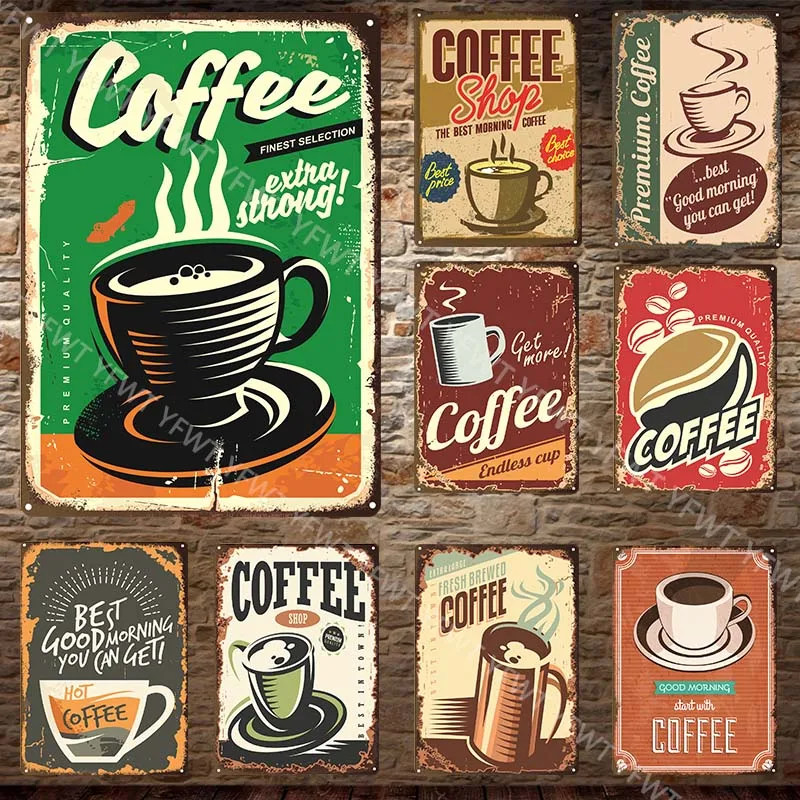 Cafe-Coffee-Shop-Tin-Sign-Italiano-Caffeine-Vintage-Metal-Plaque ...