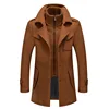 Woolen Overcoat 4XL Autumn Winter Mens Wool Trench Coats Fashion Middle Long Jacket Male Double Collar Zipper Coat Windbreak 3