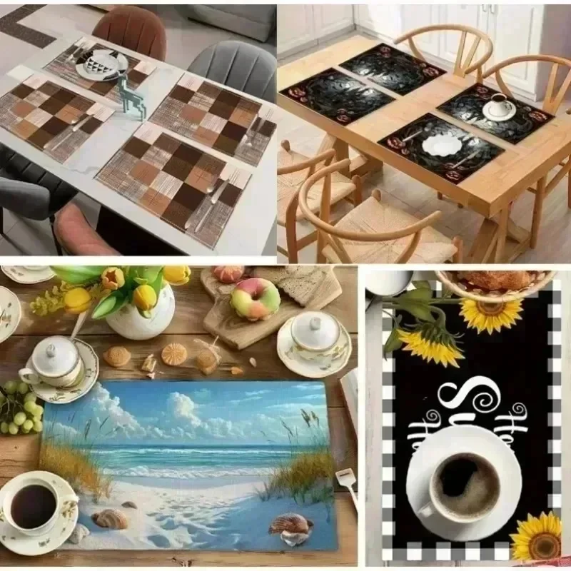 Autumn Pumpkin Farmhouse Table Placemats 4