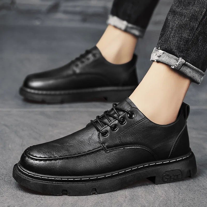 Mens Luxury Pu Leather Dress Shoes Quality Leather Brogue Retrol Bussiness Trend Sneakers For Men