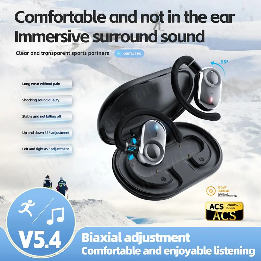 JM18 AI Language Translation Earbuds Bluetooth5.4 Translator Earbuds Two-Way Translator Device Translation Earphones for Travel